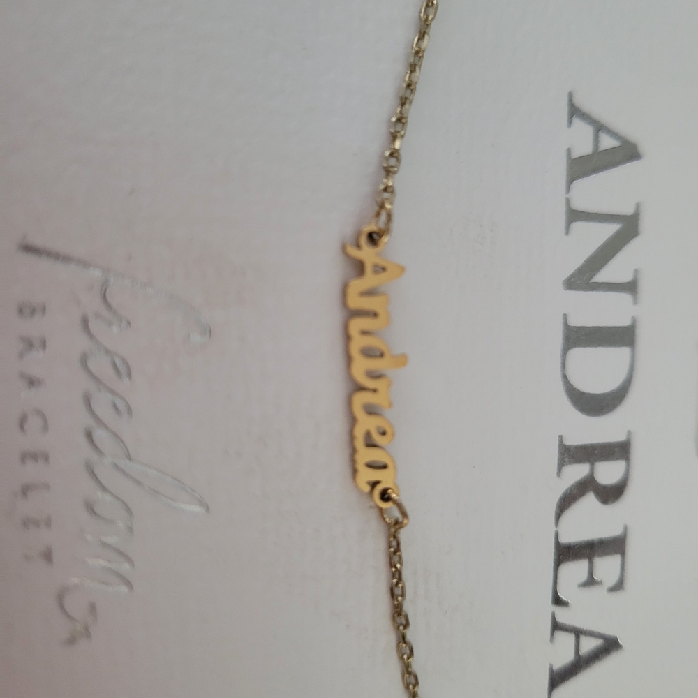 New ANDREA Gold Personalized Name Bracelet